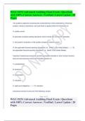 WGU D251 Advanced Auditing Final Exam | Questions with 100% Correct Answers | Verified | Latest Update | 20 Pages