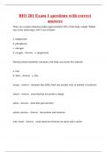 BIO 201 Exam 1 questions with correct answers