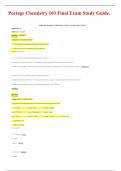 Portage Chemistry 103 Final Exam Study Guide&period;