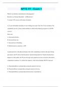 NPTE FF - Exam 1 | 80 Questions with 100% Correct Answers | Verified | 32 Pages