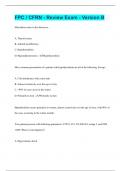 FPC &sol; CFRN - Review Exam - Version B &vert; 137 Questions with 100&percnt; Correct Answers &vert; Verified &vert; 64 Pages
