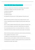 CLU HS 323 Quiz Questions &vert; Questions with 100&percnt; Correct Answers &vert; Verified
