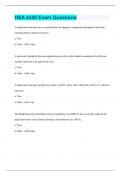 HSA 4340 Exam Questions &vert; 330 Questions with 100&percnt; Correct Answers &vert; Verified &vert; 91 Pages