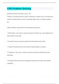 LPA Problem Solving &vert; Questions with 100&percnt; Correct Answers &vert; Verified