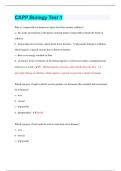 CAPP Biology Test 1 &vert; Questions with 100&percnt; Correct Answers &vert; Verified