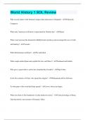 World History 1 SOL Review &vert; 99 Questions with 100&percnt; Correct Answers &vert; Verified