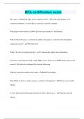 MTA certification exam &vert; Questions with 100&percnt; Correct Answers &vert; Verified