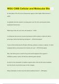 WGU C888 Cellular and Molecular Bio &vert; 60 Questions with 100&percnt; Correct Answers &vert; Verified &vert; Latest Update