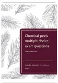 Chemical Peels: Theory and Practice - Multiple Choice Exam With Answers - FdA/BA Aesthetic Practitioner Year 1