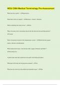 WGU C804 Medical Terminology Pre-Assessment &vert; 68 Questions with 100&percnt; Correct Answers &vert; Verified &vert; Latest Update