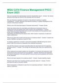 WGU C214 Finance Management PVCC Exam 2023