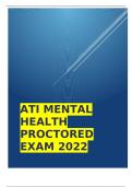 ATI MENTAL HEALTH PROCTORED EXAM 2022
