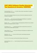 C857 WGU Software Quality Assurance&period;  Top Questions & Answers&comma; VERIFIED&period;