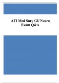 ATI Med Surg GI&sol; Neuro Exam Q&A