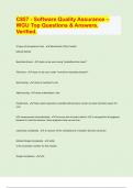 C857 - Software Quality Assurance &ndash; WGU Top Questions & Answers&period; Verified&period;