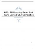 2022/ 2023 HESI RN Maternity Exam Pack Q&A Compilation 100% Verified Best for 2023 Exam