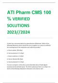 ATI Pharm CMS 100  % VERIFIED  SOLUTIONS  2023//2024
