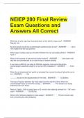 NEIEP 200 Final Review Exam Questions and Answers All Correct 