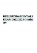 HESI FUNDAMENTALS EXAM 2022/2023 Graded A+.
