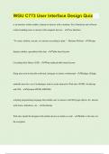 WGU C773 User Interface Design Quiz &vert; 70 Questions with 100&percnt; Correct Answers &vert; Verified &vert; Latest Update