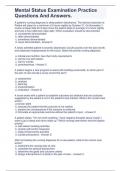 Mental Status Examination Practice Questions And Answers&period;