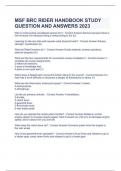 MSF BRC RIDER HANDBOOK STUDY QUESTION AND ANSWERS 2023