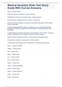 Medical Assistant State Test Study Guide With Correct Answers&period;