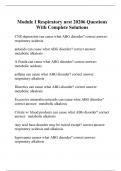 Module I Respiratory nrst 20206 Questions With Complete Solutions