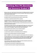 Med-Surg Hesi PN &lpar;Questions and Answers&rpar; Graded A&plus;