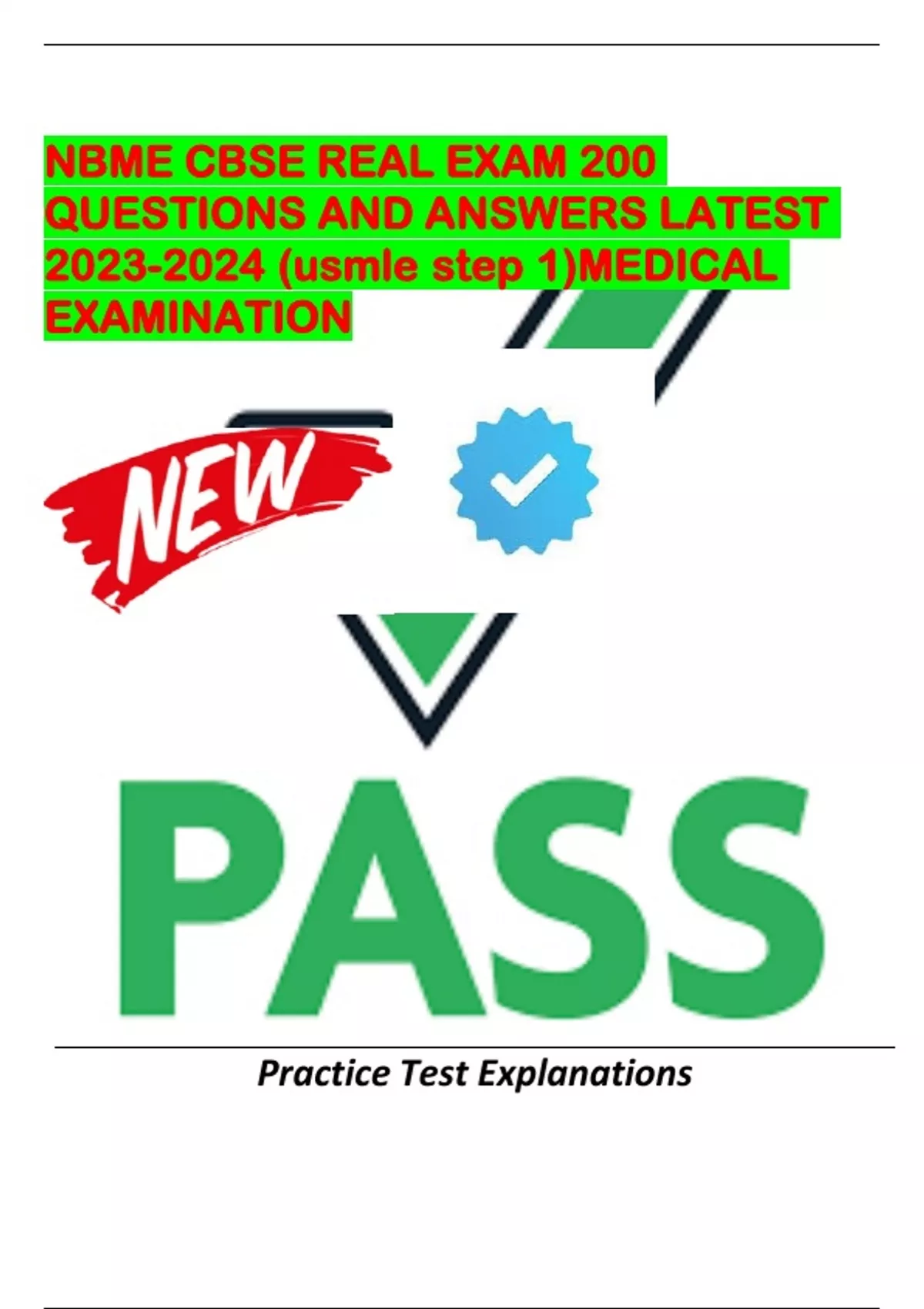 CBSE PRACTICE EXAM USMLE visual data 4