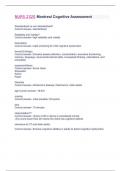 NURS 2320 Montreal Cognitive Assessment 2023 Questions and Answers Complete