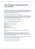 CIFC Final Exam Questions Review Correct 100&percnt;