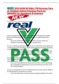 NEW&excl;&excl; 2023 NGN 60 Q&A &vert; PN Nursing Care of Children Online Practice &lpar;Form A&rpar; GRADED A&plus; Questions & Answers