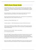 CBCS Exam Study Guide&vert; 424 questions with 100 &percnt; correct answers &vert; verified &vert; updated