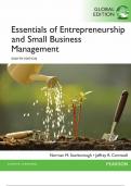 Essentials of Entrepreneurship and Small Business Management 8e Norman Scarborough (Test Bank)
