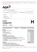 AQA GCSE CHEMISTRY Higher Tier Paper 1&2 QP and M &sol;scheme 2023