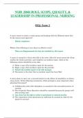 Exam 2 - NUR2868 &sol; NUR 2868 &lpar;Latest 2023 &sol; 2024&rpar; &colon; Role&comma; Scope&comma; Quality&comma; And Leadership In Professional Nursing - Rasmussen