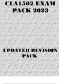 CLA1502 EXAM PACK 2023