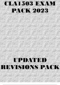 CLA1502 EXAM PACK 2023