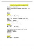 Patho Final Exam Q & A Graded A 2023