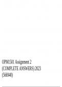 OPM1501 Assignment 2 (COMPLETE ANSWERS) 2023