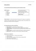 Notes on Unit 1 of Business A-level (SMART objectives and measurement and importance of profit)