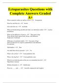 Ectoparasites Questions with Complete Answers Graded A+