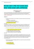 NR 302 UNIT 4 PRE TEST EXAM 2023 NEW TERM EXAM 100% APPROVED