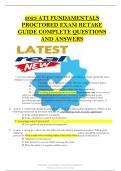 2023 ATI FUNDAMENTALS PROCTORED EXAM RETAKE GUIDE COMPLETE QUESTIONS AND ANSWERS