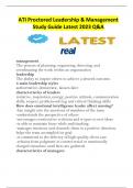 ATI Proctored Leadership & Management Study Guide Latest 2023 Q&A
