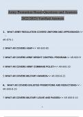 US Army promotion board study guide bundle pack solution questions and answers with | 100% correct answers