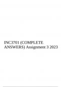 INC3701 (COMPLETE ANSWERS) Assignment 3