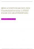 HESI A2 EXIT EXAM 2023-2024 ChamberlainUniversity LATEST EXAM &lpar;GUARANTEEDPASS&rpar; ACTUAL SCREEN SHOTS