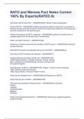 NATO and Warsaw Pact Notes Correct 100&percnt; By Experts&lpar;RATED A&rpar;